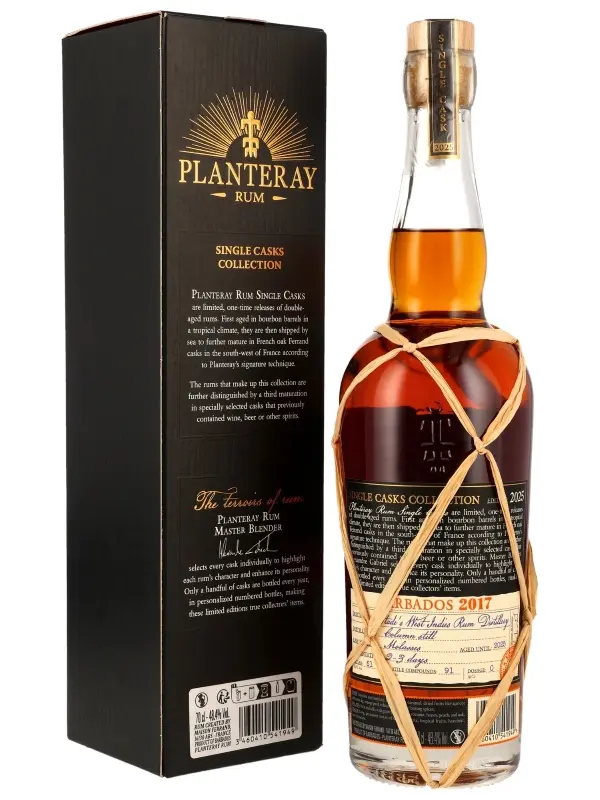 Planteray 8 Jahre - Vintage 2017 - Barbados - Marsala Wine Cask Maturation - Cask No. 04/16 - Single Cask Rum
