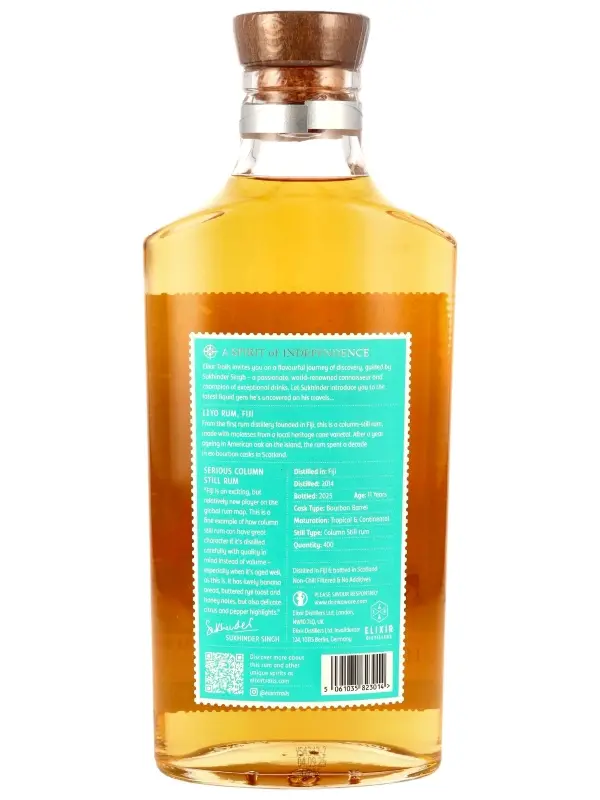 R00982R The Rum Trail - Fiji 11 Jahre - Vintage 2014 - Bourbon Barrel - Small Batch - Single Pot Still Rum