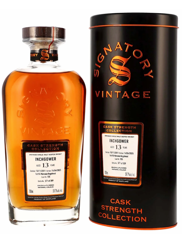 Inchgower 13 Jahre - Vintage 2011 - Cask No. 105 - Signatory Vintage - Cask Strength Collection - Speyside Single Malt Whisky - 5cl Sample