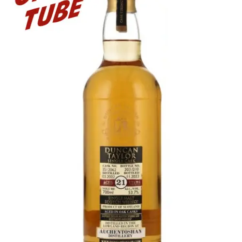 Auchentoshan 21 Jahre - Vintage 2002 - Oak Cask No. 3512062 - Duncan Taylor - Single Cask - Single Malt Scotch Whisky