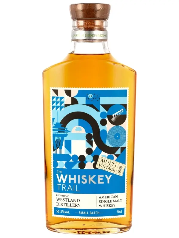 18864 The Whisky Trail - Westland Distillery 9 Jahre - Vintage 2014 & 2016 - 1st Fill Bourbon Barrels & 2nd Fill American Whiskey Barrels - Small Batch - American Single Malt Whiskey