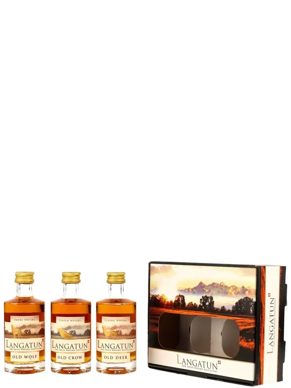 18889 Langatun - Collection - 3 x 50 ml - Swiss Single Malt Whisky - neue Ausstattung