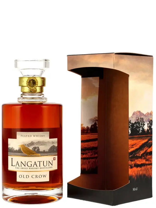 18895 Langatun - Old Crow - Peated Whisky - Red Wine Casks - Batch #473/02/25 - Peated Swiss Single Malt Whisky