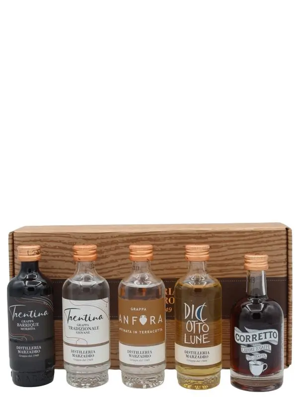 Marzadro - Degustazione - 5 x 50 ml - Geschenkset