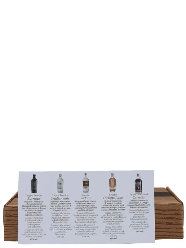 Marzadro - Degustazione - 5 x 50 ml - Geschenkset