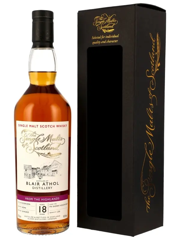 Blair Athol 18 Jahre - Vintage 2006 - PX Sherry Hogshead - Cask Ref. 40246 - Single Malts of Scotland - Single Malt Scotch Whisky