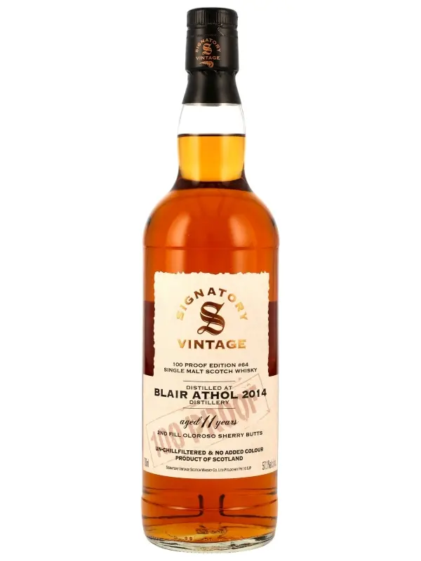 19008 Blair Athol 11 Jahre - 2nd Fill Oloroso Sherry Butts - Signatory Vintage - 100 Proof Edition #64 - Single Malt Scotch Whisky