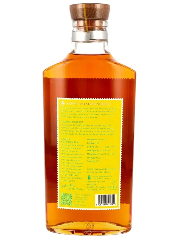 The Rum Trail - Australia 17 Jahre - Vintage 2007 - Bourbon Barrel - Small Batch - Single Pot Still Rum