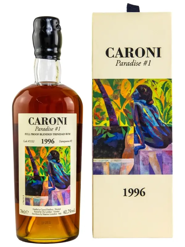 R00987 Caroni Paradise #1 - Trinidad - Vintage 1996 - Damejeanne #3 - Cask #5552 - Full Proof Blended Trinidad Rum