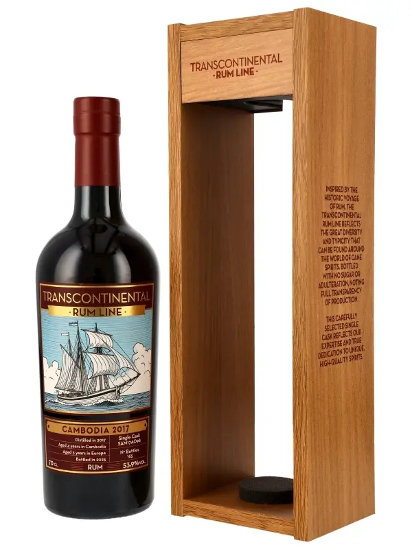 R00992 Transcontinental Rum Line - Cambodia - 7 Jahre - Vintage 2017 - Cask SAM17AO98 - Kirsch Import - Cambodia Pure Single Rum