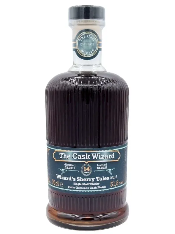 19046 Wizard's Sherry Tales No. 4 - 14 Jahre - Vintage 2011 - Pedro Ximénez Cask Finish - The Cask Wizard - Single Malt Whisky