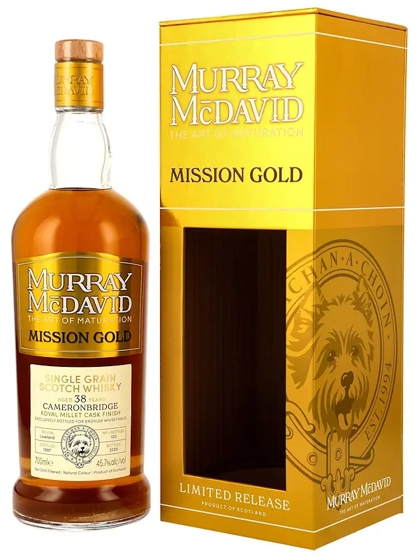 19055 Cameronbridge 38 Jahre - Vintage 1987 - Koval Millet Cask Finish #2210051 - Murray McDavid Exclusively Bottled for Brühler Whiskyhaus - Single Grain Scotch Whisky - 5cl Sample