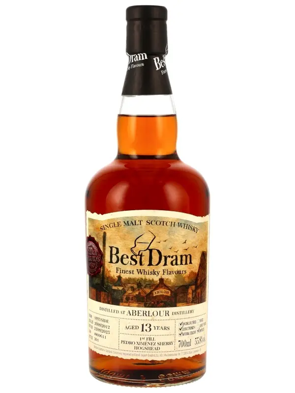 19068 Aberlour 13 Jahre - Vintage 2012 - 1st Fill Pedro Ximénez Sherry Hogshead - Cask #800611 - Best Dram - Single Malt Scotch Whisky