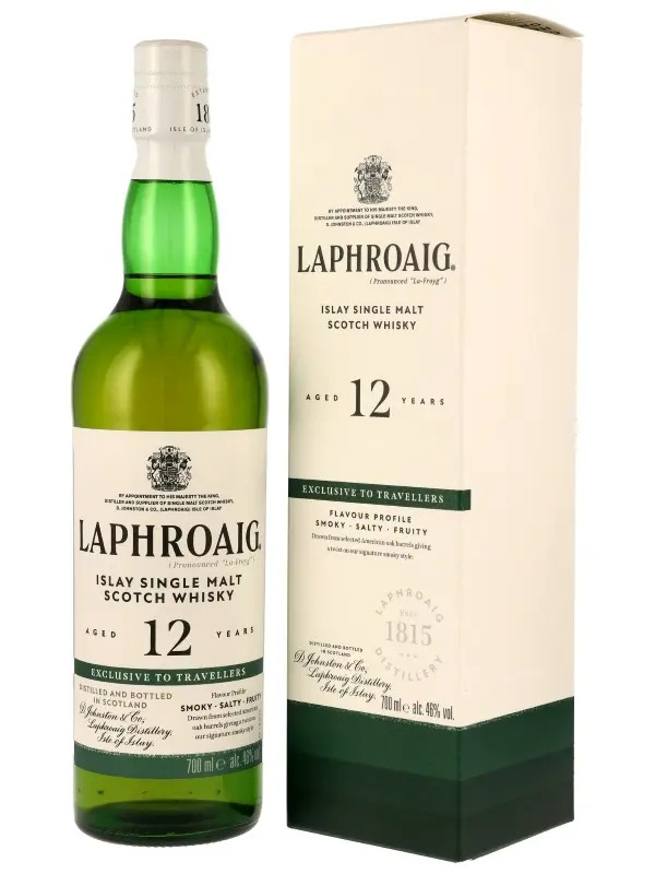 19073 Laphroaig 12 Jahre - American Oak Barrels - Exclusive to Travellers - Islay Single Malt Scotch Whisky