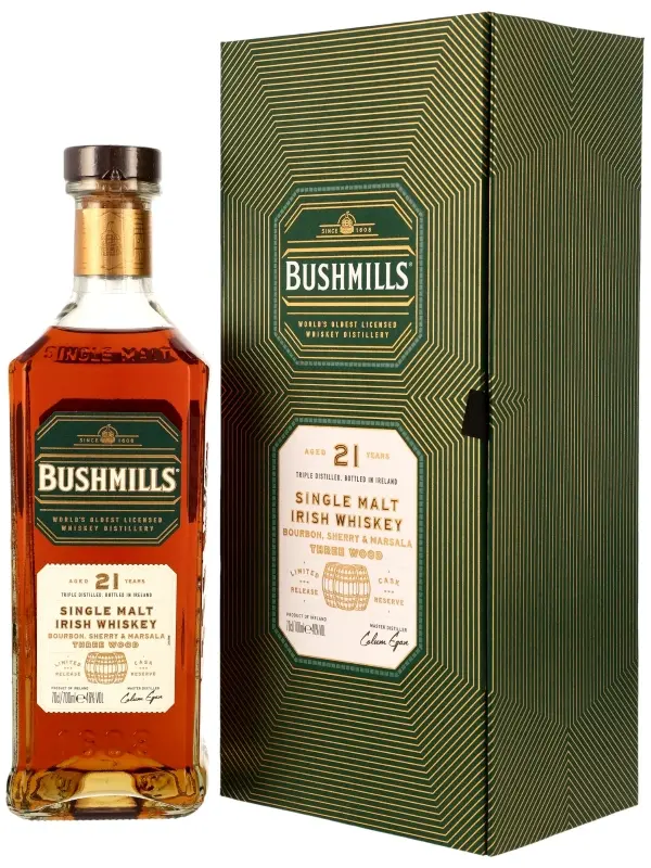 Bushmills 21 Jahre - Three Wood - Single Malt Irish Whiskey