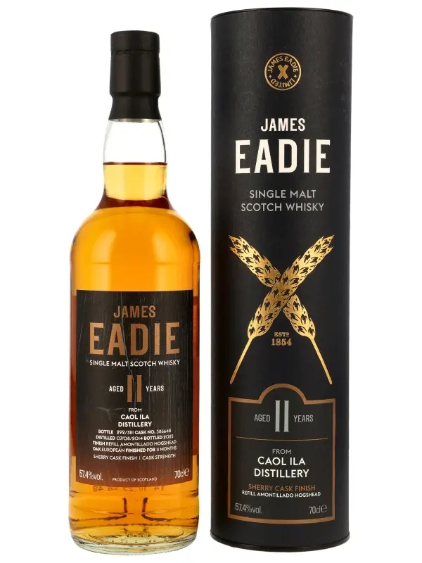 19100 Caol Ila 11 Jahre - Vintage 2014 - Sherry Cask Finish - Cask No. 386648 - Single Cask - Cask Strength - James Eadie - Single Malt Scotch Whisky