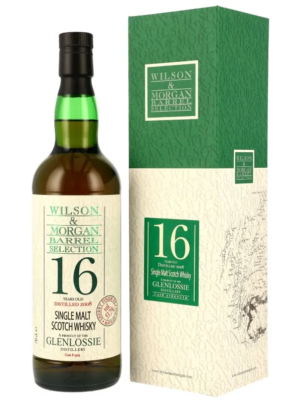 Glenlossie 16 Jahre - Vintage 2008 - PX Sherry Cask Finish - Cask #2399 - Wilson & Morgan - Barrel Selection - Cask Strength - Single Malt Scotch Whisky