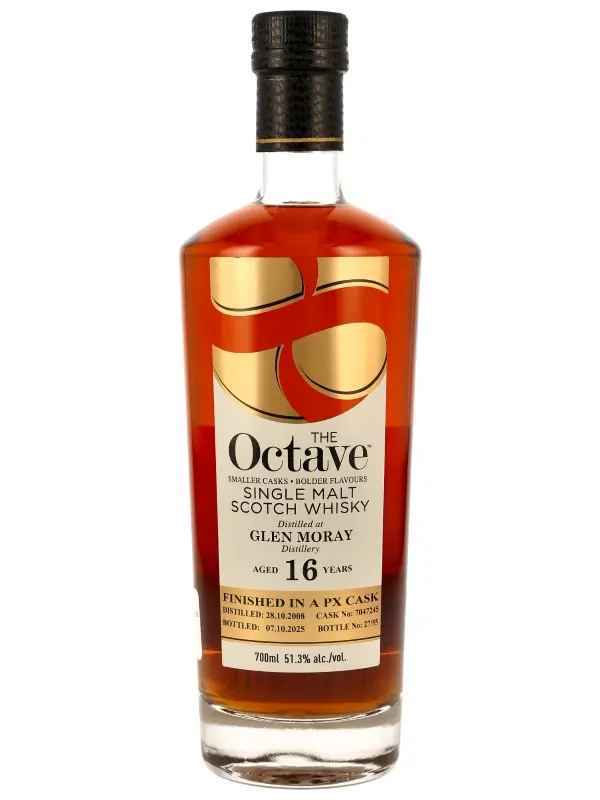 Glen Moray 16 Jahre - Vintage 2008 - PX Cask - Cask No. 7047245 - The Octave - Duncan Taylor - Single Malt Scotch Whisky