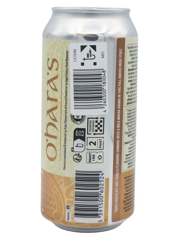 B0604S Oharas Craft Beer - O'hara's Leann Folláin - Dose - Extra Irish Stout - 0,44l