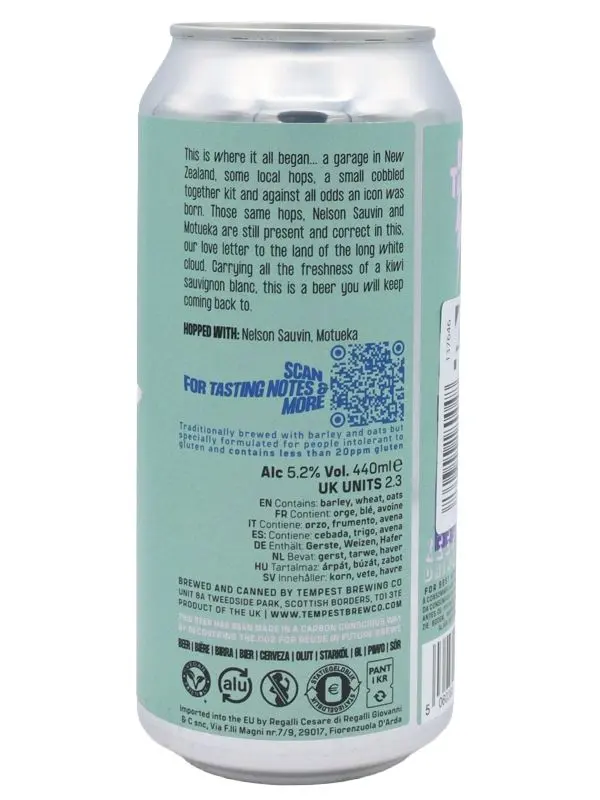 B0612R Tempest - Long White Cloud - Dose - NZ Hopped Extra Pale Ale - 0,44l