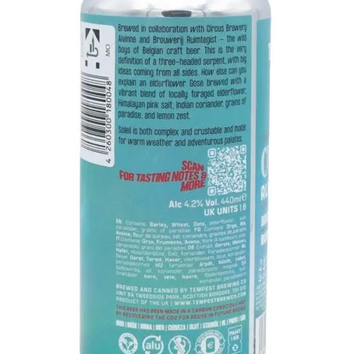 B0616S Tempest - Soleil - Dose - Elderflower & Lemon Gose - 0,44l