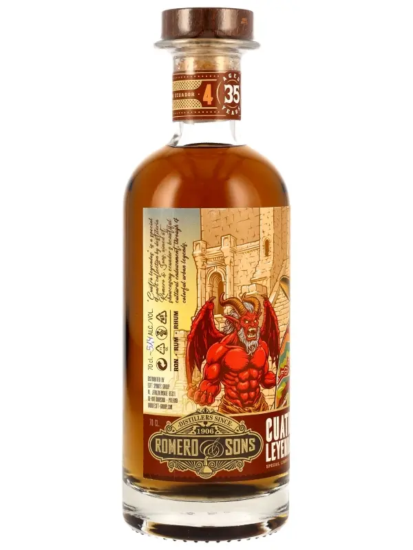 Romero & Sons - Ecuador - 35 Jahre - Cuatro Leyendas - El Atrio de Cantuña - Special Limited Series - Single Cask Rum