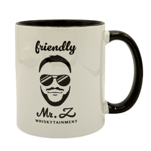 Friendly Mr. Z Tasse mit Logo - Schwarz
