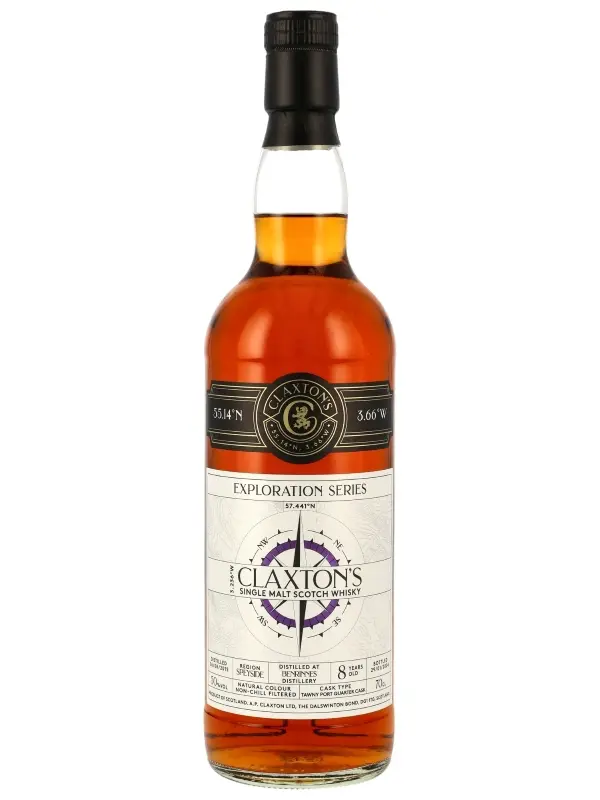 19221 Benrinnes 8 Jahre - Vintage 2015 - Tawny Port Quarter Cask - Exploration Series - Claxton's - Single Malt Scotch Whisky
