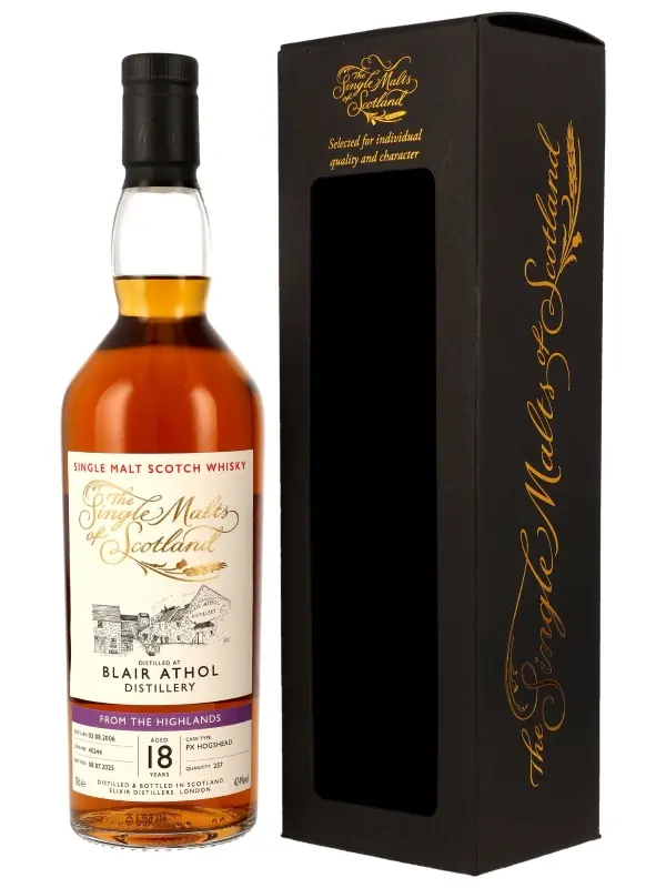 19260 Blair Athol 18 Jahre - Vintage 2006 - PX Hogshead - Small Batch - The Single Malts of Scotland - Highland Single Malt Scotch Whisky