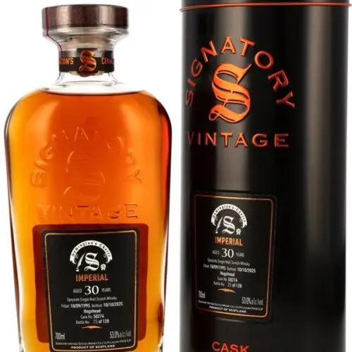 Imperial 30 Jahre - Vintage 1995 - Hogshead - Cask No. 50274 - Signatory Vintage - Symington's Choice - Speyside Single Malt Scotch Whisky