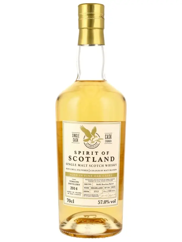 Tomatin 10 Jahre - Vintage 2014 - Aged in Fine Oak Casks - Cask No. 3713 - Single Cask - Cask Strength - Spirit of Scotland - Gordon & MacPhail - Highland Single Malt Scotch Whisky
