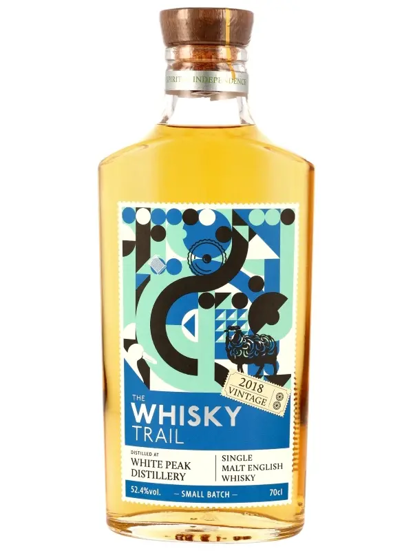 19382 The Whisky Trail - White Peak Distillery 7 Jahre - Vintage 2018 - 1st Fill Bourbon Barrels - Small Batch - Single Malt English Whisky