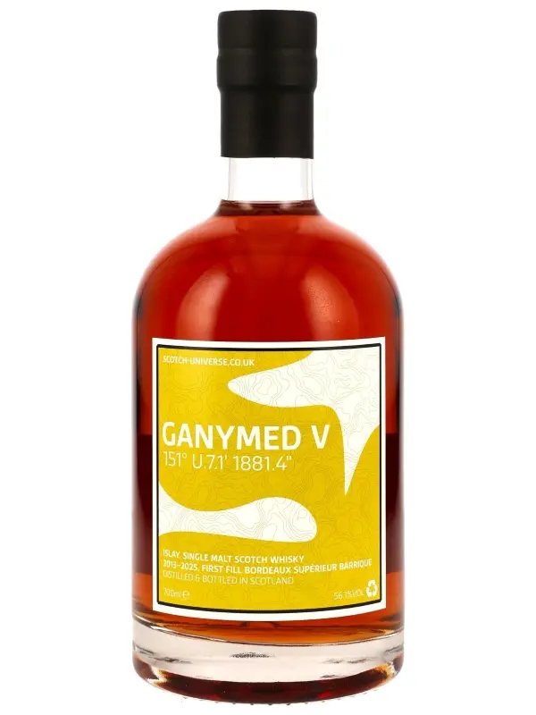 Ganymed V 151° U.7.1' 1881.4" - 12 Jahre - Vintage 2013 - First Fill Port Superieur Barrique - Scotch Universe - Islay Single Malt Scotch Whisky