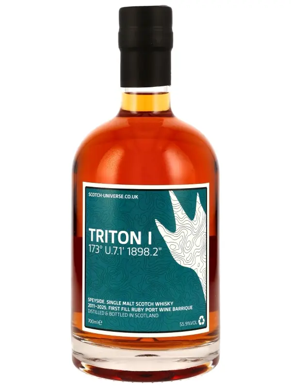 Triton I 173° U.7.1' 1898.2" - 14 Jahre - Vintage 2011 - First Fill Port Wine Barrique - Scotch Universe - Speyside Single Malt Scotch Whisky
