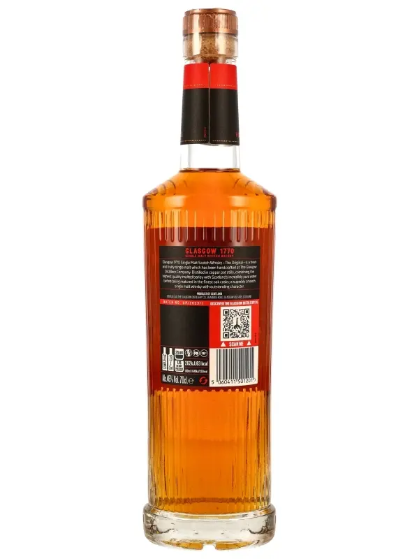 1770 Glasgow - The Original - Fresh and Fruity - First Fill Ex-Bourbon Casks Finished in Virgin Oak - 0,7l - Lowland Single Malt Scotch Whisky - ohne Umverpackung