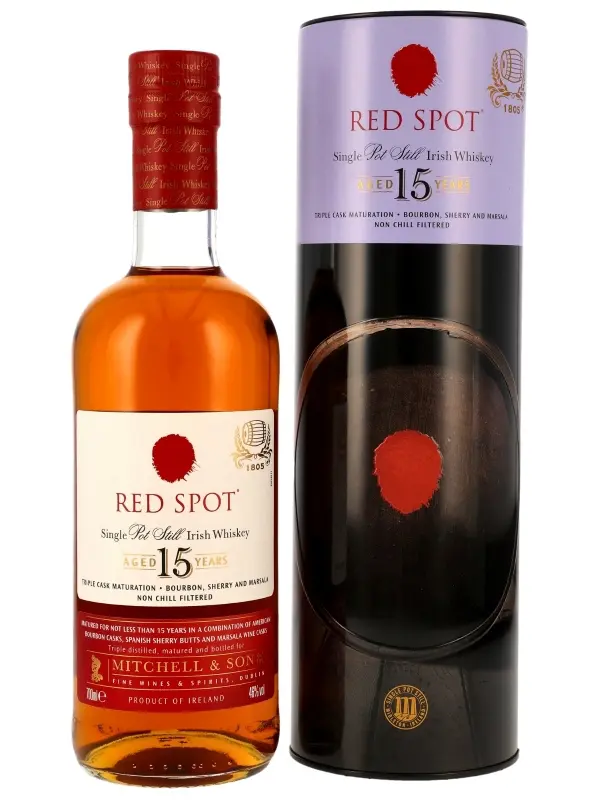 19394 Red Spot 15 Jahre - American Bourbon Casks, Spanish Sherry Butts & Marsala Wine Casks - Single Pot Still Irish Whiskey