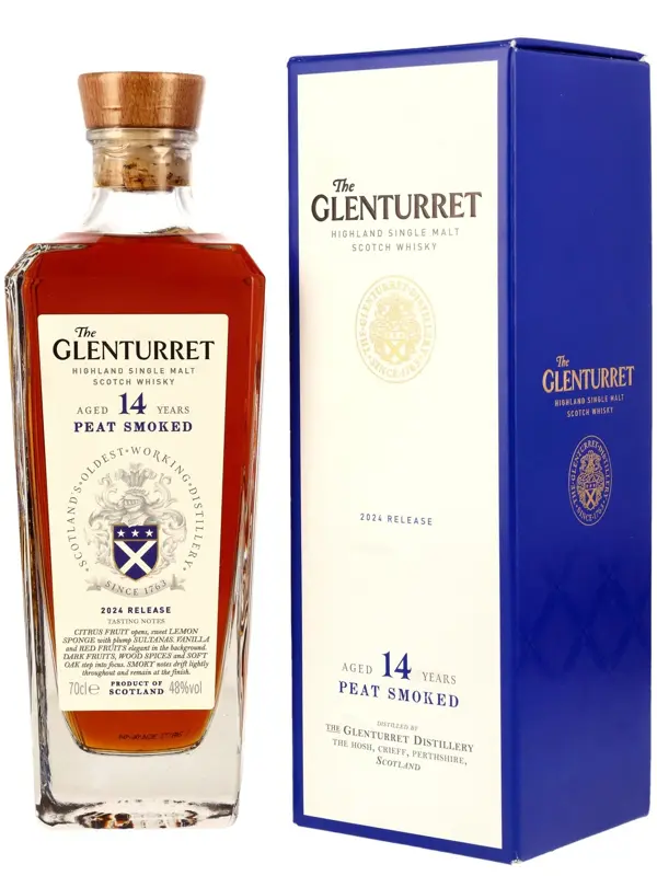 19438 Glenturret 14 Jahre - Peat Smoked - 2024 Release - Highland Single Malt Scotch Whisky