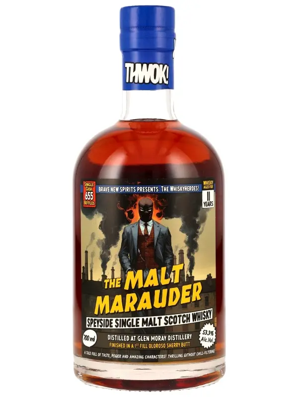 Glen Moray "The Mault Marauder" 11 Jahre - 1st Fill Oloroso Sherry Butt - Whiskyheroes by Brave New Spirits - Single Malt Scotch Whisky