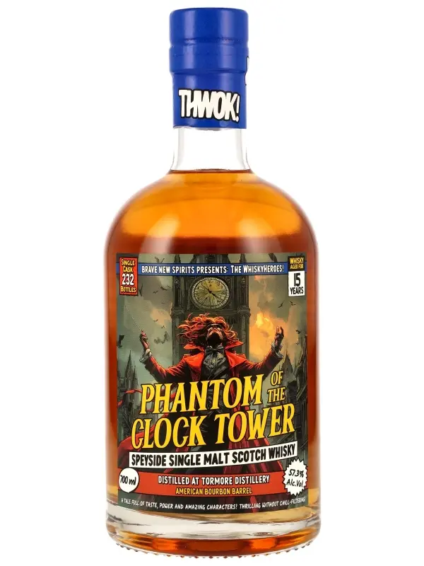 Tormore "Phantom of the Clock Tower" 15 Jahre - American Bourbon Barrel - Whiskyheroes by Brave New Spirits - Single Malt Scotch Whisky
