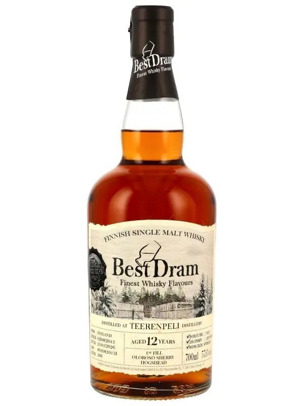 Teerenpeli 12 Jahre - Vintage 2013 - 1st Fill Oloroso Sherry Hogshead - Cask #02082013I - Best Dram - Single Malt Scotch Whisky