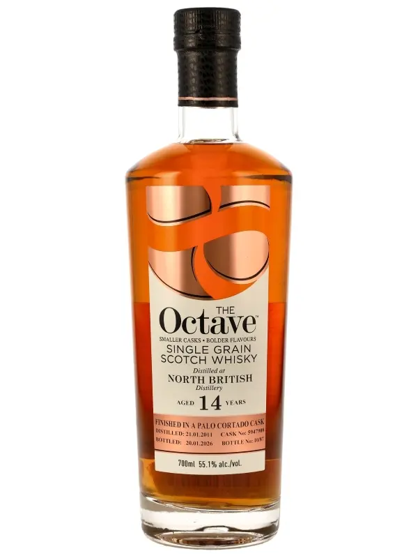 North British 14 Jahre - Vintage 2011 - Finished in an Palo Cortado Cask - Cask No. 5947908 - The Octave - Duncan Taylor - Single Grain Scotch Whisky