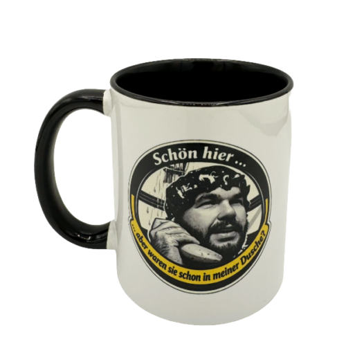 Friendly Mr. Z Tasse mit Logo Bad/Dusche