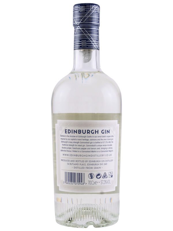 11762_Edinburgh Cannonball Rückseite Edinburgh Gin - Cannonball Navy Strength - The Spencerfield Spirit Company