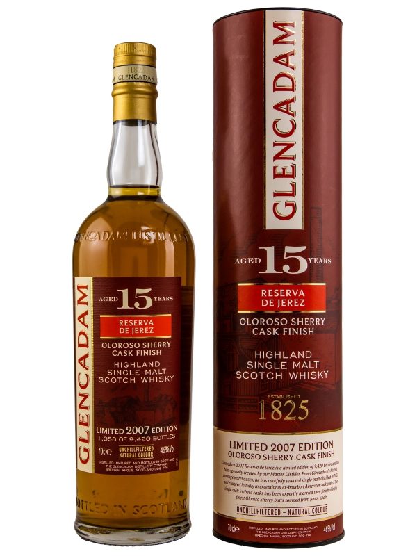 Glencadam 15 Jahre - Vintage 2007 - Oloroso Sherry Cask Finish - Reserva de Jerez - Limited Edition - Highland Single Malt Scotch Whisky