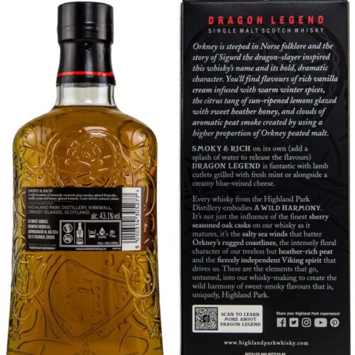 Highland Park - Dragon Legend - Island Single Malt Scotch Whisky - neue Ausstattung R Highland Park - Dragon Legend - Island Single Malt Scotch Whisky - neue Ausstattung