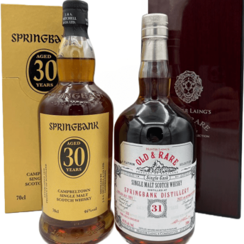 Springbank 30 Jahre - Edition 2023 & Hunter Laing Old & Rare Springbank 31 Jahre - 2x2cl Sample Bundle