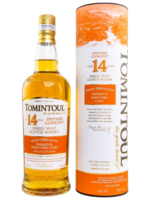 Tomintoul 14 Jahre - Finished in White Port Casks - Limited Edition 2008 - Speyside Single Malt Scotch Whisky Tomintoul 14 Jahre - Finished in White Port Casks - Limited Edition 2008 - Speyside Single Malt Scotch Whisky