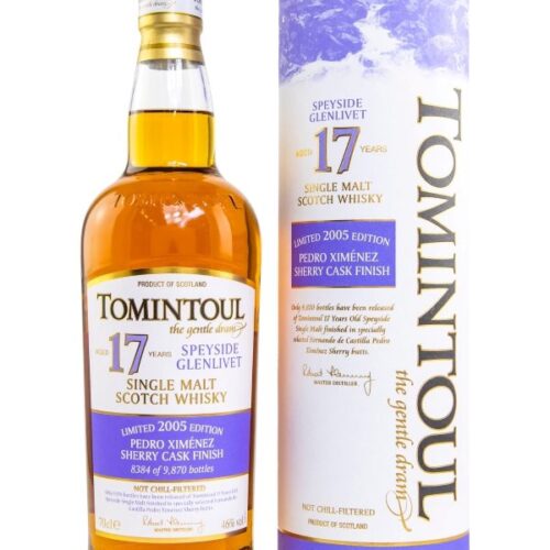 Tomintoul 17 Jahre - Pedro Ximénez Sherry Casks Finish - Limited Edition 2005 - Speyside Single Malt Scotch Whisky Tomintoul 17 Jahre - Pedro Ximénez Sherry Casks Finish - Limited Edition 2005 - Speyside Single Malt Scotch Whisky