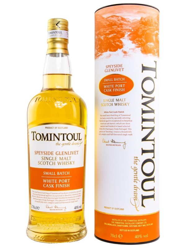Tomintoul - White Port Cask Finish - Small Batch - Speyside Single Malt Scotch Whisky Tomintoul - White Port Cask Finish - Small Batch - Speyside Single Malt Scotch Whisky