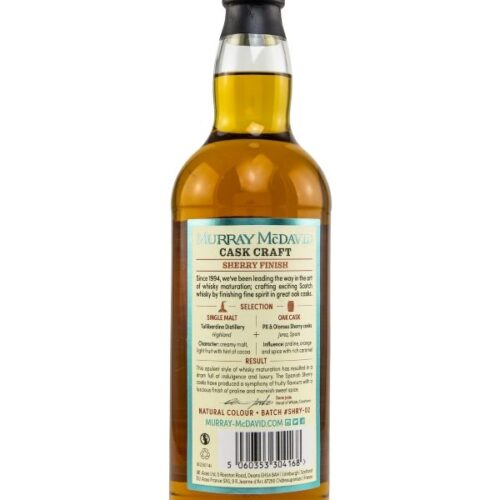 Tullibardine - Sherry Cask Finish - Batch #SHRY-02 - Murray McDavid - Cask Craft - Highland Single Malt Scotch Whisky R Tullibardine - Sherry Cask Finish - Batch #SHRY-02 - Murray McDavid - Cask Craft - Highland Single Malt Scotch Whisky